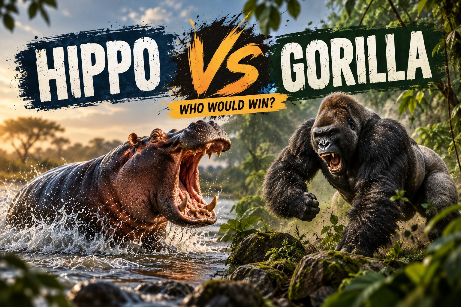Hippo vs Gorilla